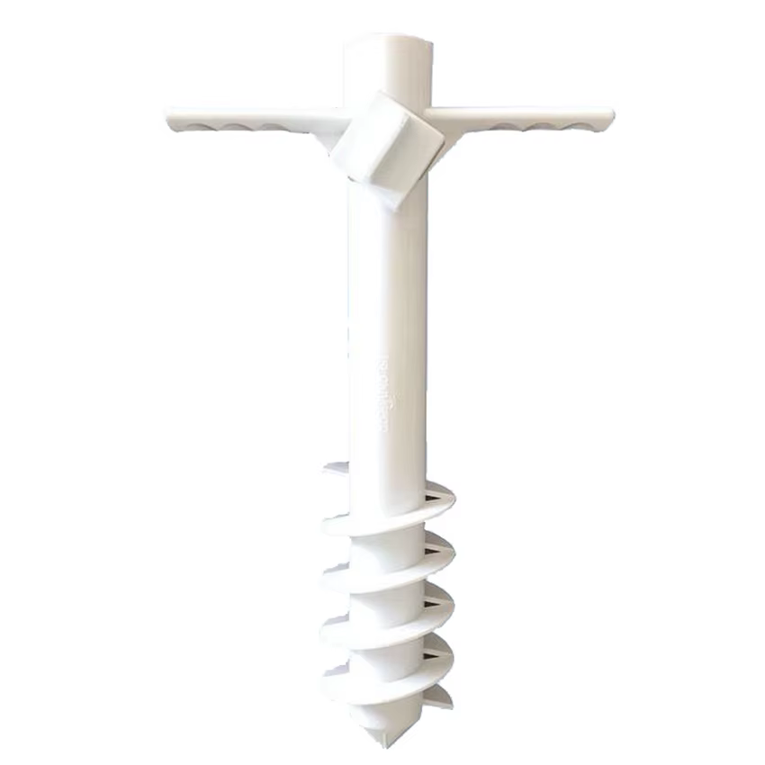 Beach Umbrella Sand, One Size Fits All, Safe Stand for Strong Winds, Outdoor Camping Umbrella Holder with Spiral Screw
