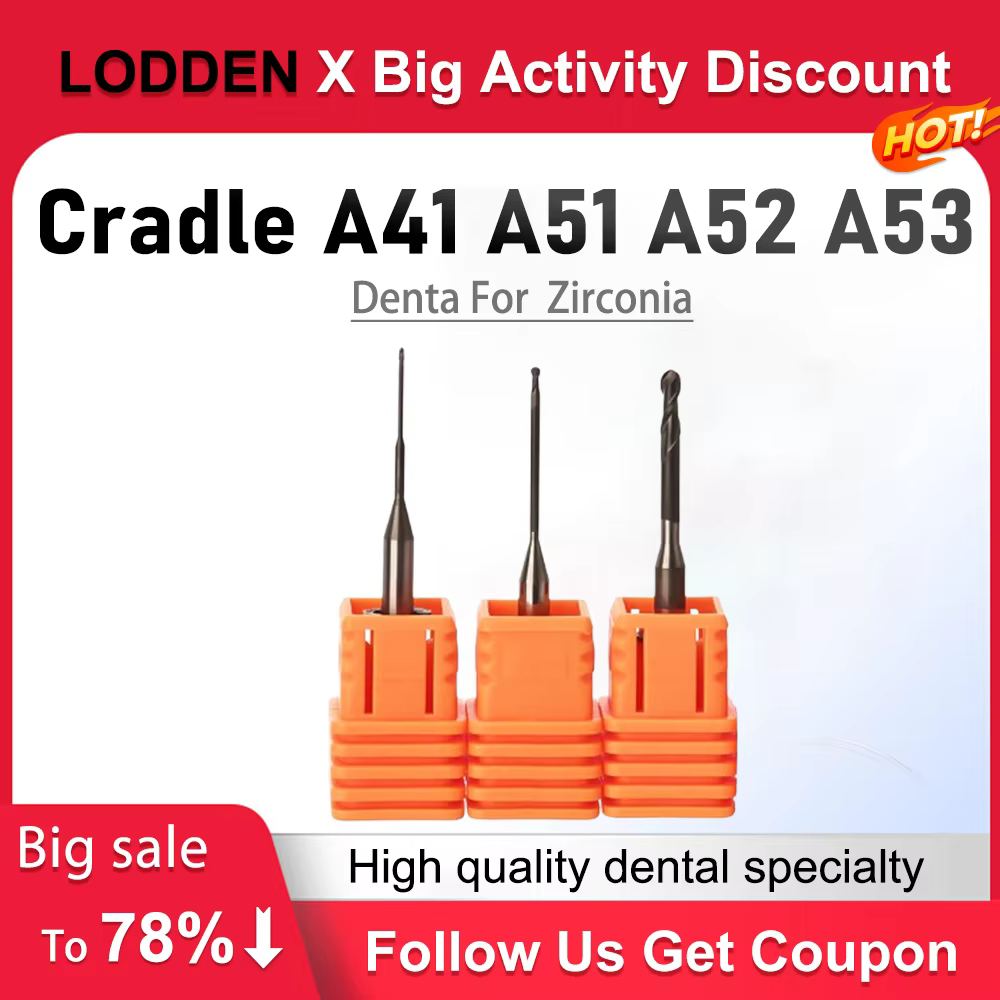 Cradle A41 A51 A52 A53 Milling Burs  Dental Lab Zirconia DCG DLC for CAD CAM Material Shank Drill Dental Lab Grinding