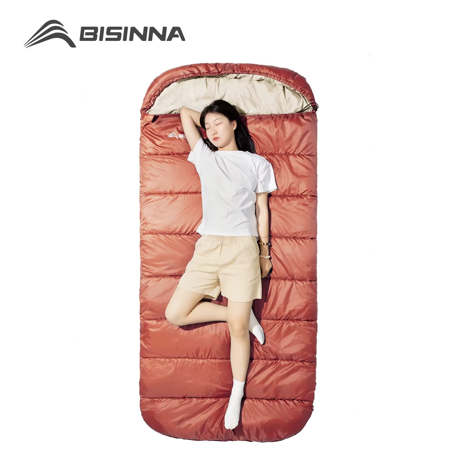 BISINNA Large Camping Sleeping Bag Lightweight 3 Season Loose Widen Bag Long Size for Adult Rest Hiking Fishing