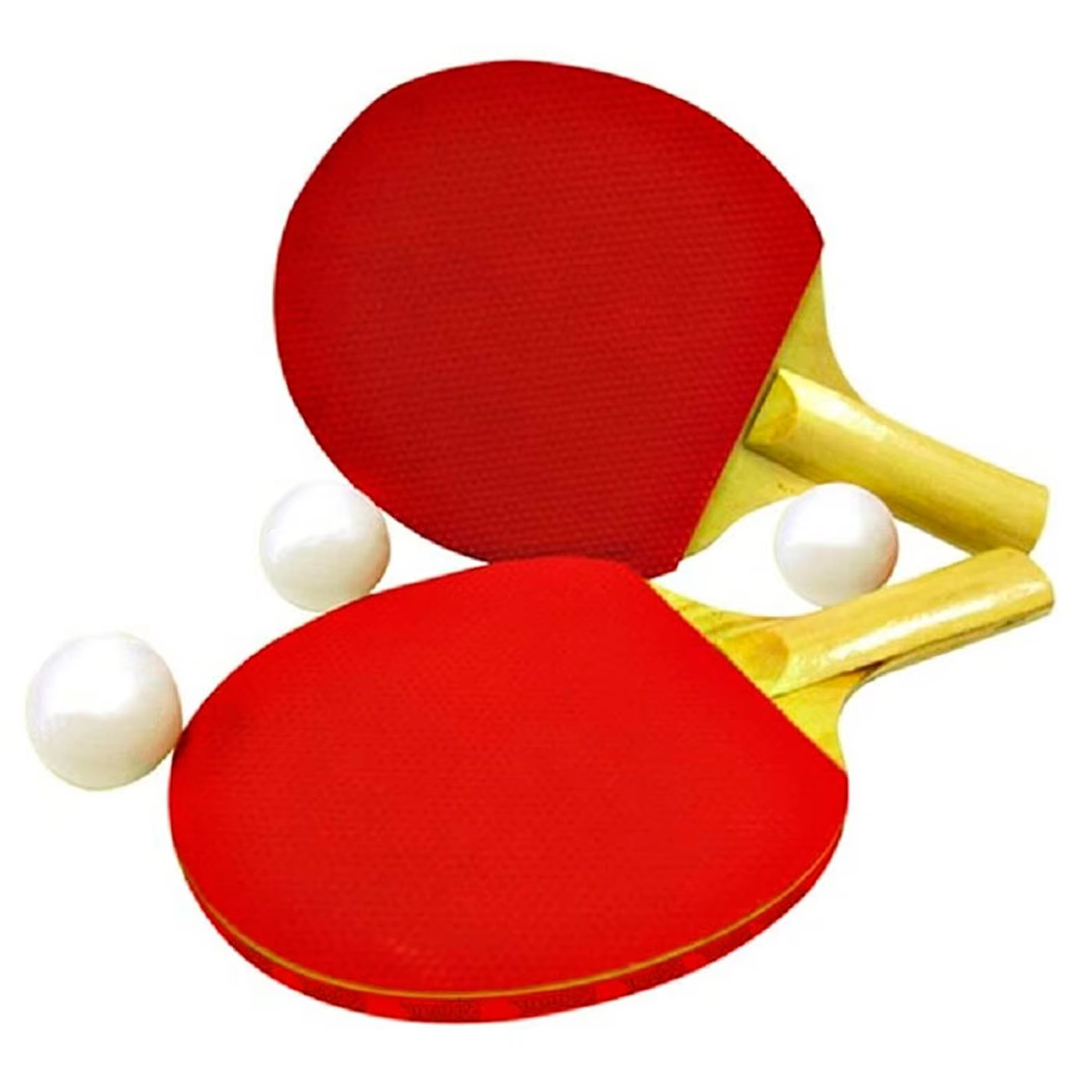 Wooden ping pong shovels with 2 different tires + 3 balls ideal for playing with friends and family 14,5x0,5x25 (width x alt