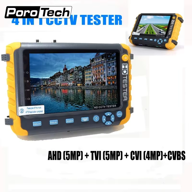 Ahd Camera Tester 8mp Cvi Tvi Security Cctv Tester 5inch HD Coxial  IV8W PTZ Control Tester Monitor Vga Hdmi Input Cctv