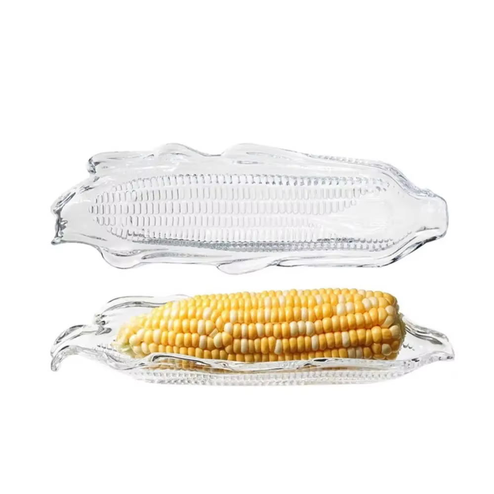 Plastic corn serving plate dessert fruit tray, useful decorative corn snack serving tray, household