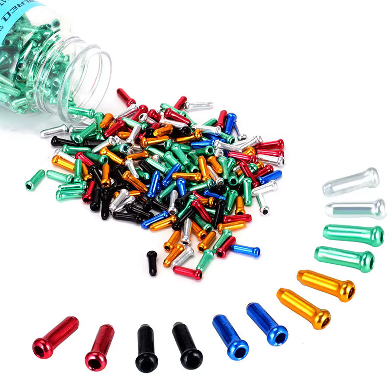 Toopre 20pcs TRLREQ Bike Cable End Cap Crimps Tips For Aluminium Alloy For Bicycle Derailleur Shift Brake Inner Cable Line Wire