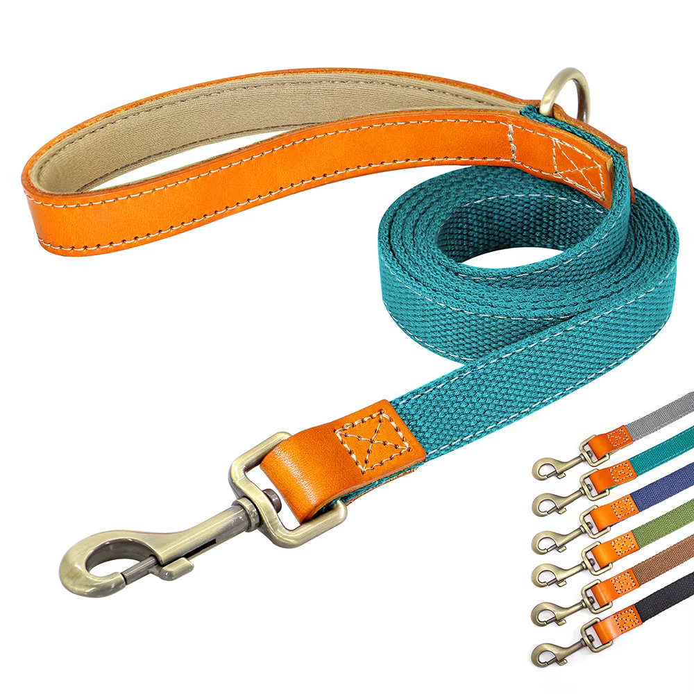 5ft Dog Leash Nylon Pet Lead Soft Handle Dog Walking Rope Extra Heavy Duty Pug Leashes for Medium Large Dogs Outdoor Training