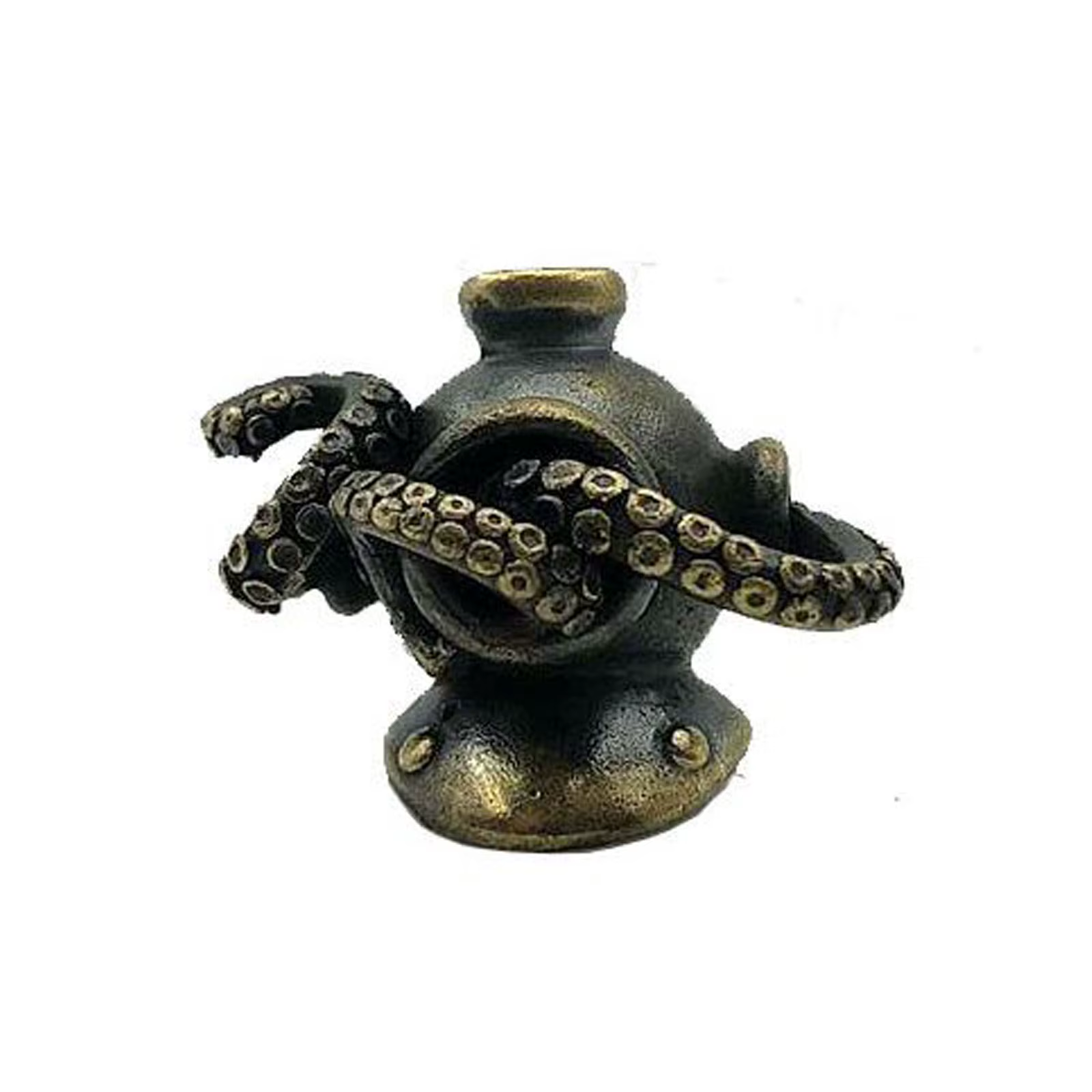 Brass Animal Octopus Brass Knife Beads Outdoors DIY Tools EDC Cthulhu Knife Beads Lanyard Pendants Key Rings Accessories
