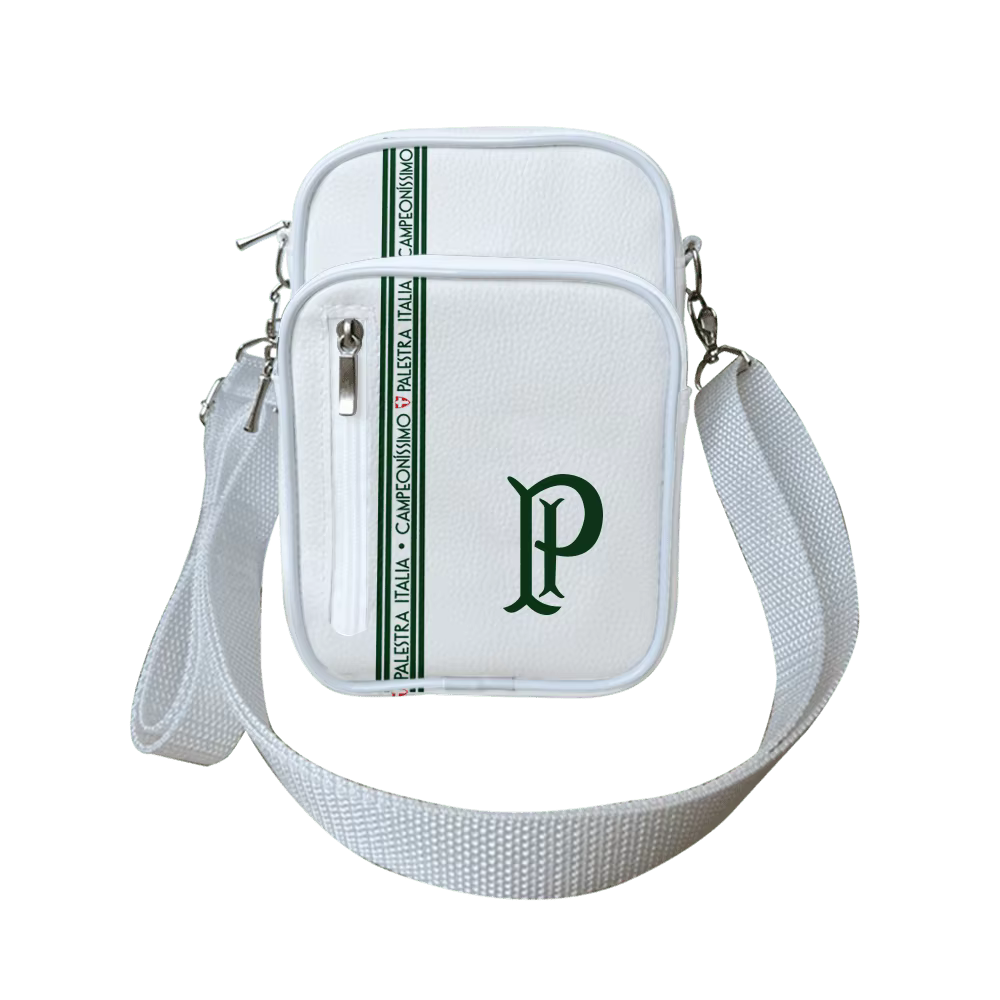 Shoulder Bag Palmeiras Lecture Italy Official White-Sude