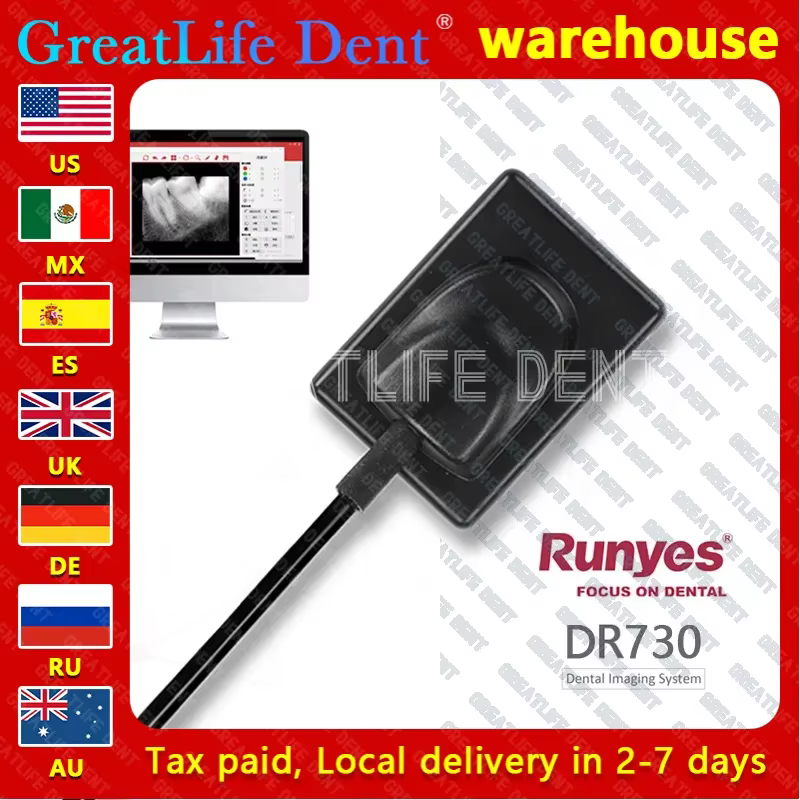 GreatLife Dent Original APS CMOS IP68 Waterproof Digital Dental X Ray Sensor Dental Runyes TWAIN Driver Rvg X-Ray Sensor Image
