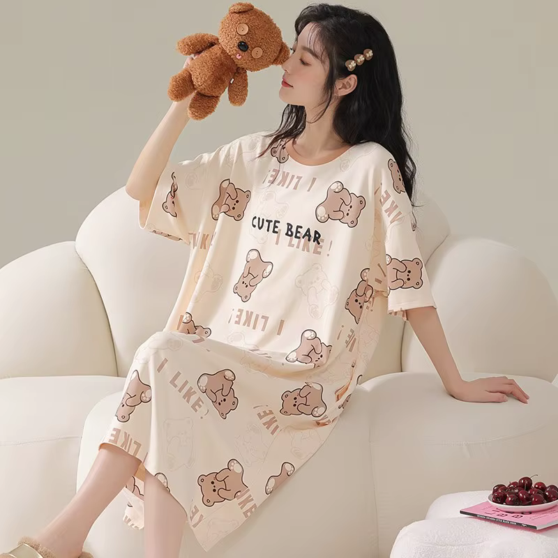 Pass time women premium lovely one piece pajamas summer pajama home wear 8 color OP1410-1417