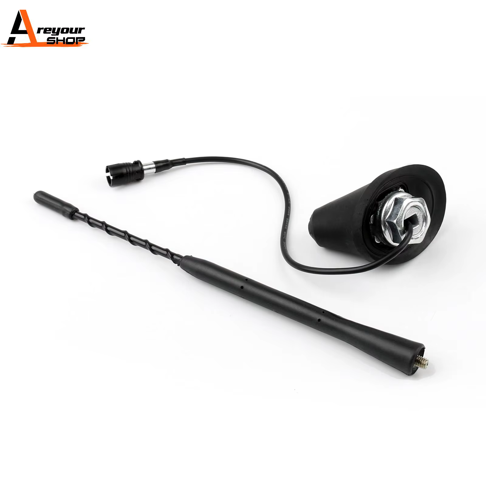 Areyourshop 9" Amplified AM/PM Roof Aerial Antenna + Base Combo Set For VW Jetta Bora Passat Car Accessories Parts