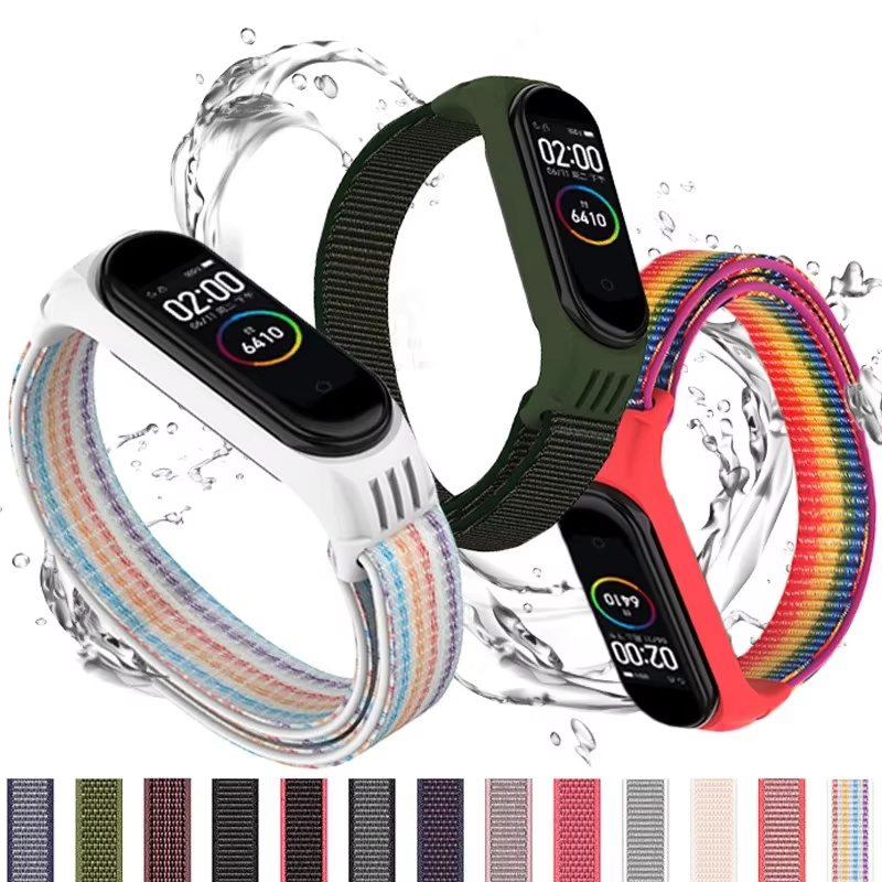 Pulseira de reposição de material de nylon substituível Mi Band 5/6
