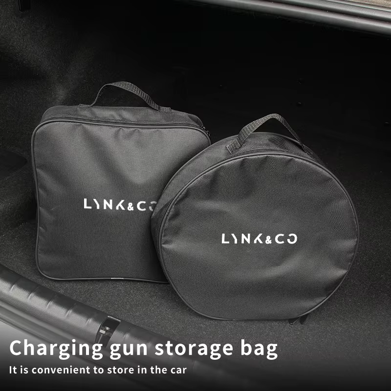 EV Car Charging Cable Storage Box Electric Vehicle Charger Cables Carry Bag For Geely LYNK&CO 01 05 03 09 02 04 06 07 08