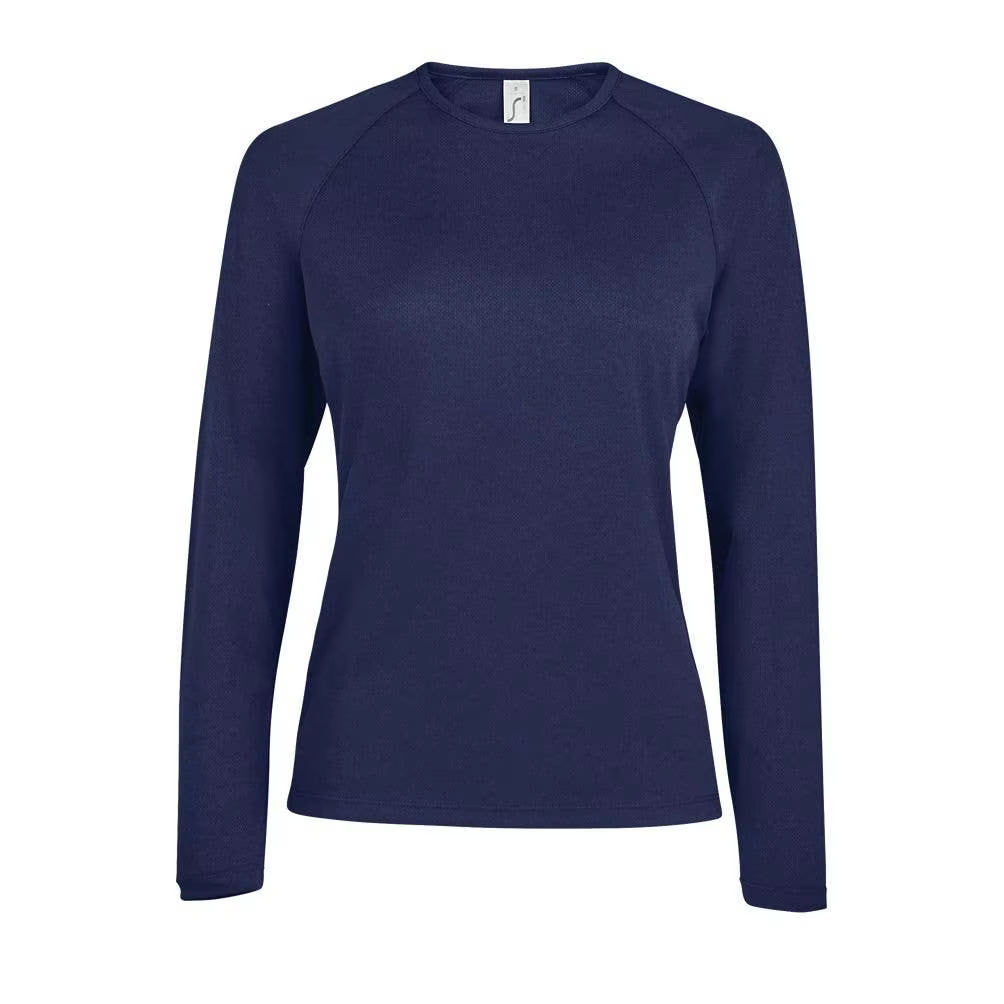 MARNAULA.SPORTY LSL WOMEN's long-sleeved sports shirt size = L,COLOR = French Marine