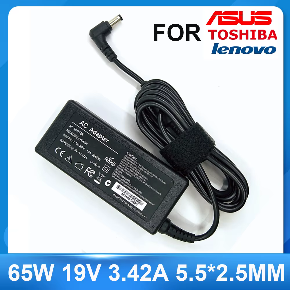 AC Adapter19V 3.42A 65W 5.5*2.5mm AC Laptop Charger Adapter For ASUS X550C A450C Y481C V85 A52F X450 X450L X550V X501LA X551C