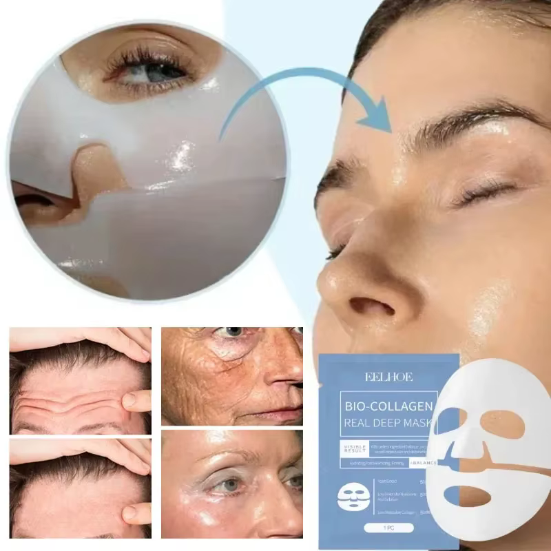 Collagen Anti Wrinkle Facial Mask Fade Face Fine Line Lift Firm Skin Anti-Aging Moisturizing Brighten Skin Care Korean Cosmetics