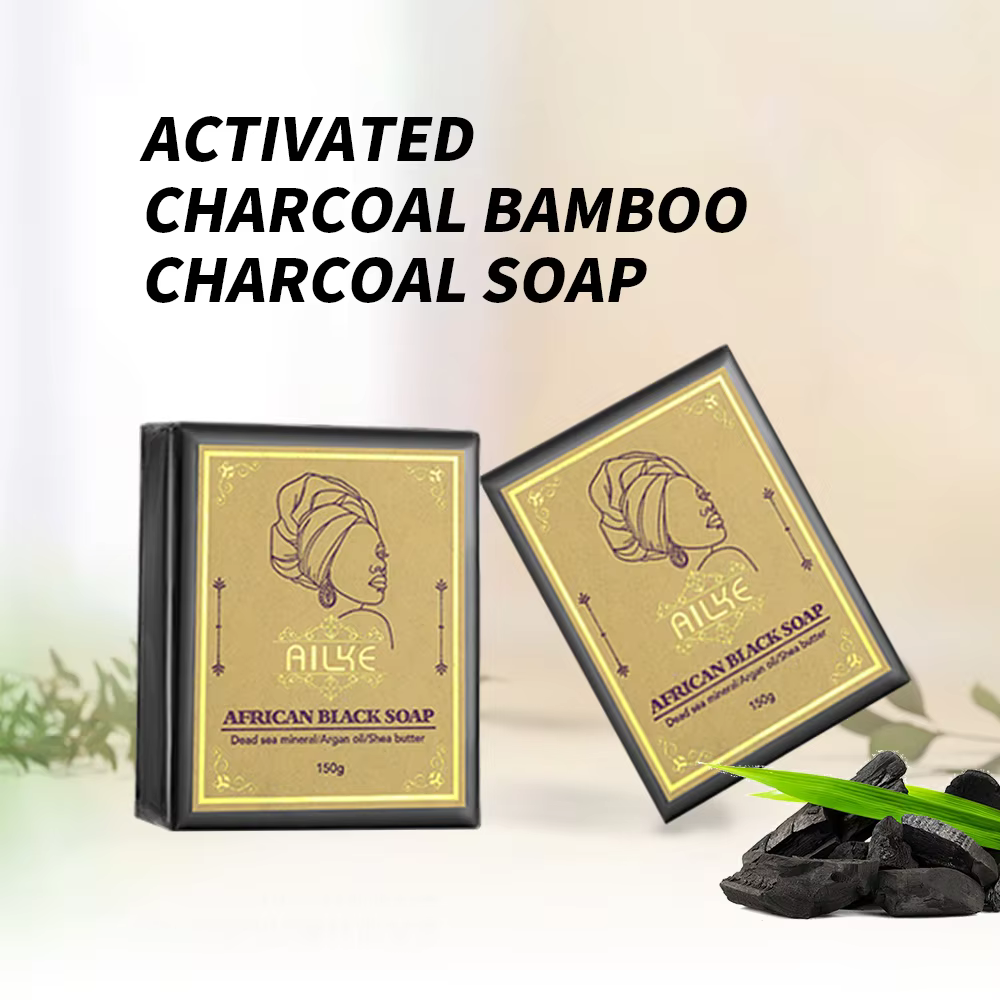AILKE Gentle Skin Cleanser Moisturizing Soap For Oily Skin Care, With Bamboo Charcoal,For Men And Women,Nourishing Hydrating Bar