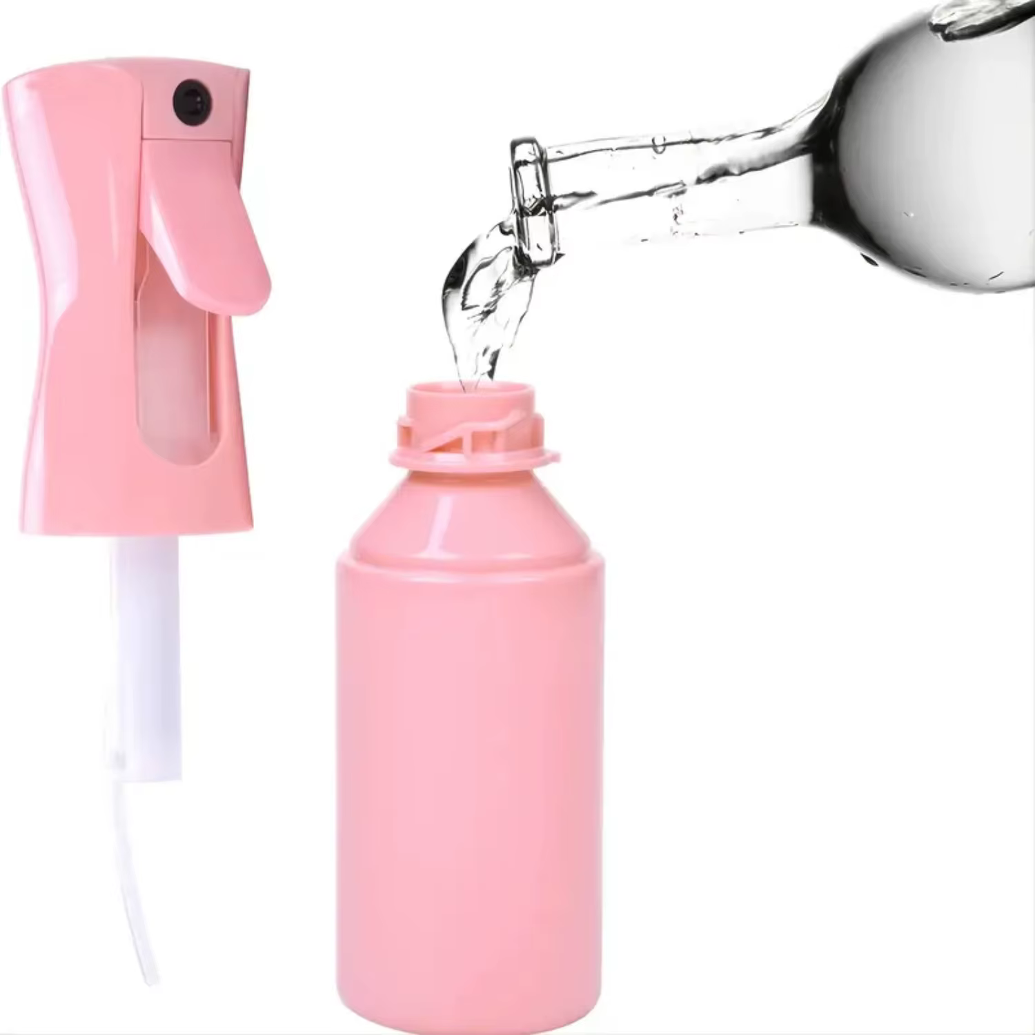 Hair Styling Ultra Fine Continuous Water Mister Bottle, Refillable Plastic Empty Sprayer for Ultimate Precision and Control - Pe
