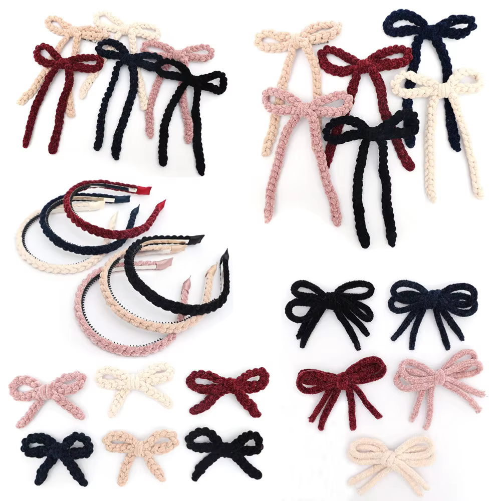 A6 Chenille tape Hair Bows Cute Hairpins Girls duckbilled  Hair Clips Barrettes  Clip Kids Headwear Fashion Hair Accessores band