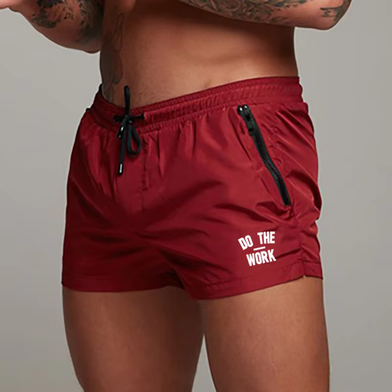 Men's Swimsuit Swim Shorts Summer Casual Beach Board Shorts   for Men Quick Dry Running Surf Fitness Gym Shorts Zipper Pocket