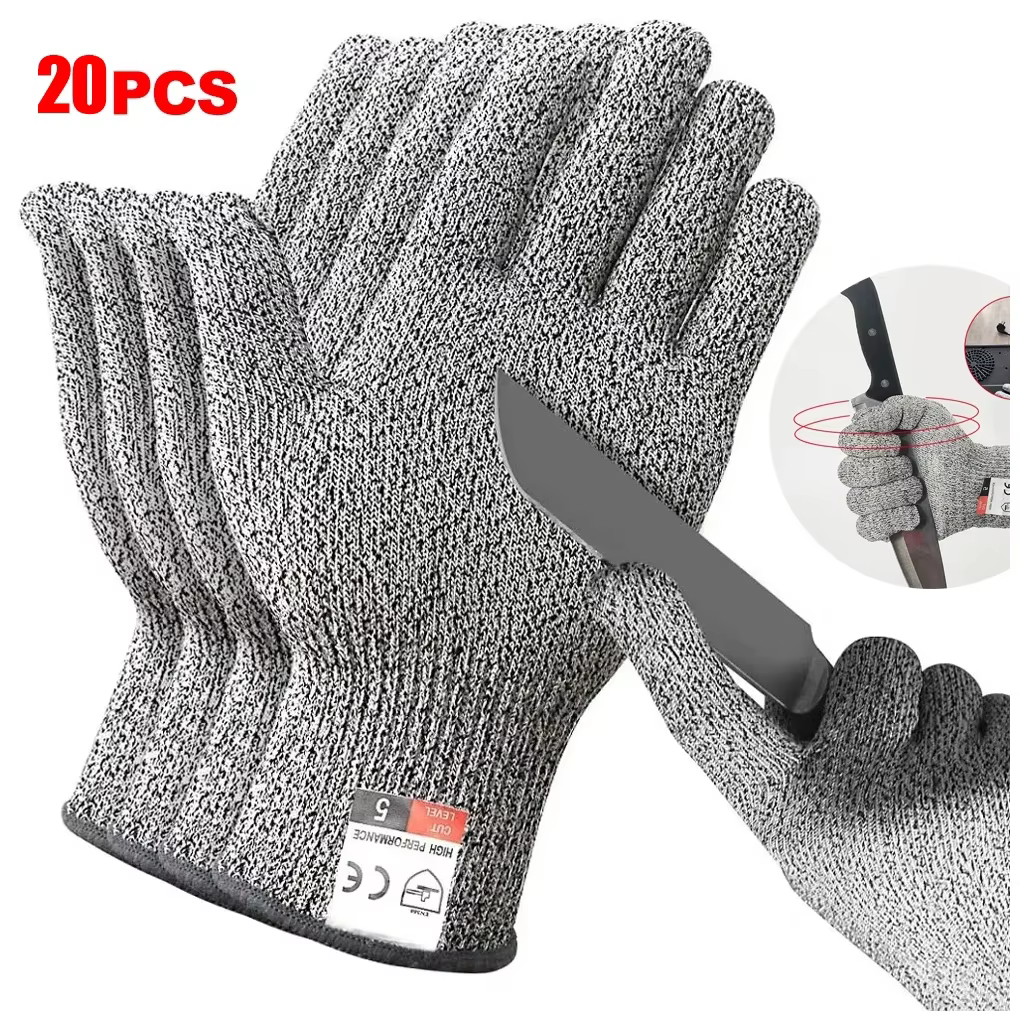 HPPE Level 5 Safety Anti Cut Gloves High-strength Industry Kitchen Gardening Anti-Scratch Anti-cut Glass Cutting Multi-Purpose