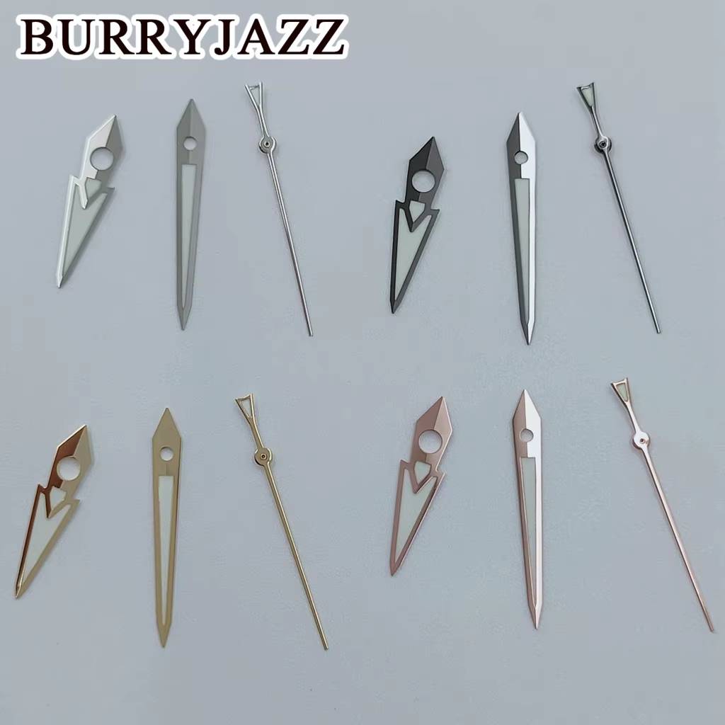 BURRYJAZZ NH35 NH36 NH38 7S26 7S36 4R35 4R36 Watch Hands Silver Gun Gold Rose Gold Hands Green Luminous