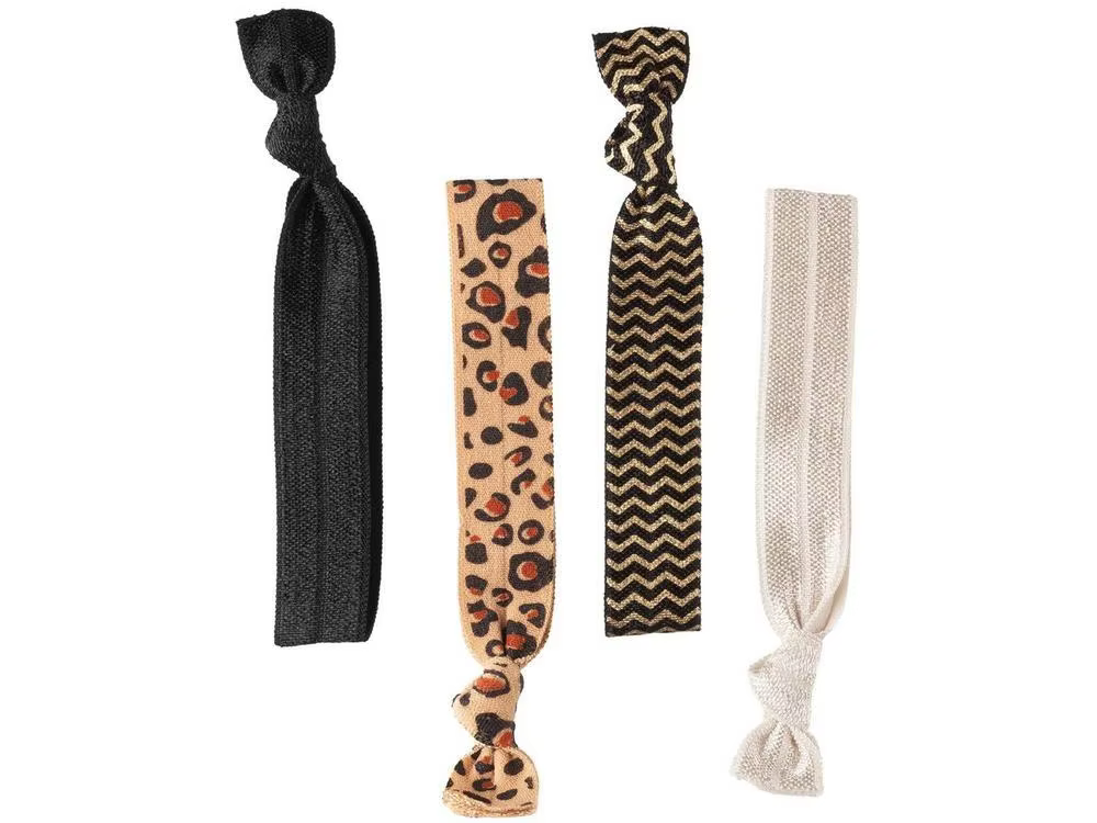 Lanossi Hair Ties Animal Print 4 Units Hair Elastic Hair