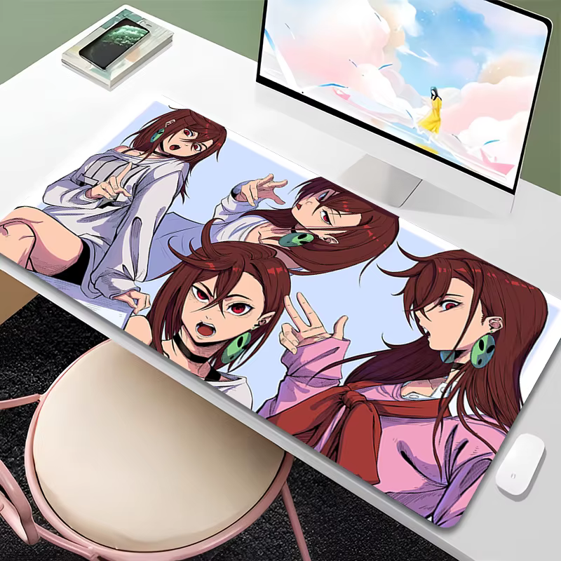 Mouse Pad Office PC Gamer Cabinet Keyboard Rug Laptop Ayase Momo Takakura Ken Seiko Mousepad Dandadan Kawaii Anime Girl Desk Mat