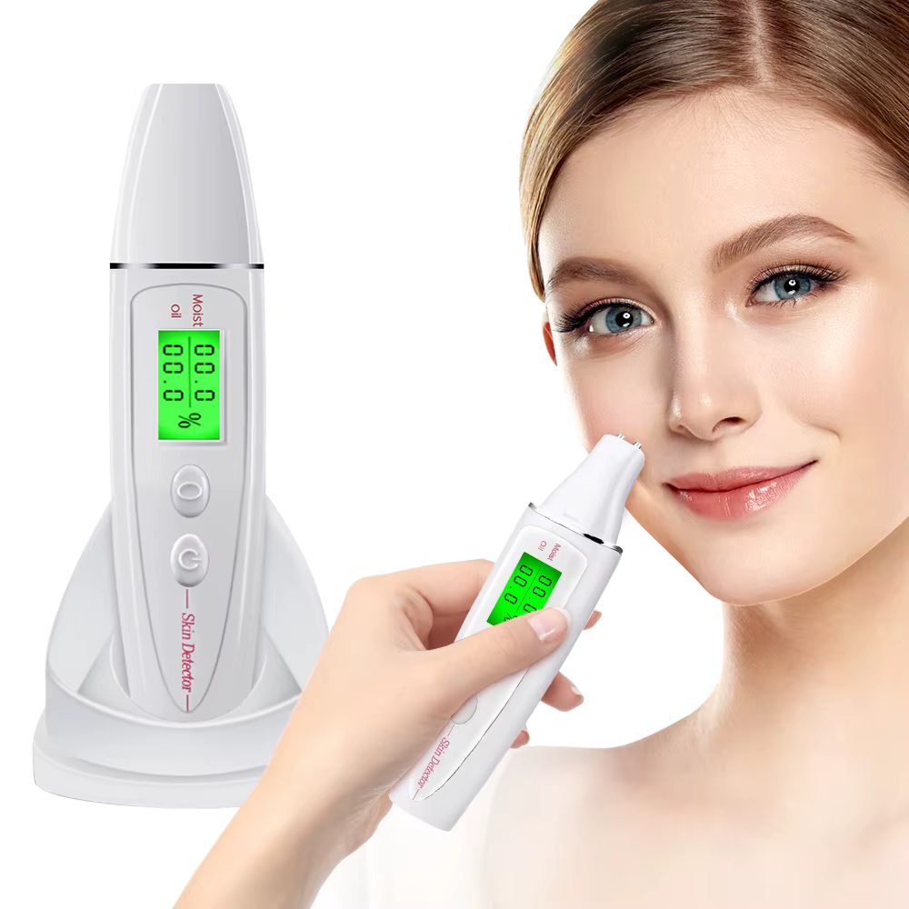 Bio Technology Sensor LCD Precise Detector Digital Skin Oil Moisture Tester for Face Care Lady Beauty Tool Women Spa Monitor