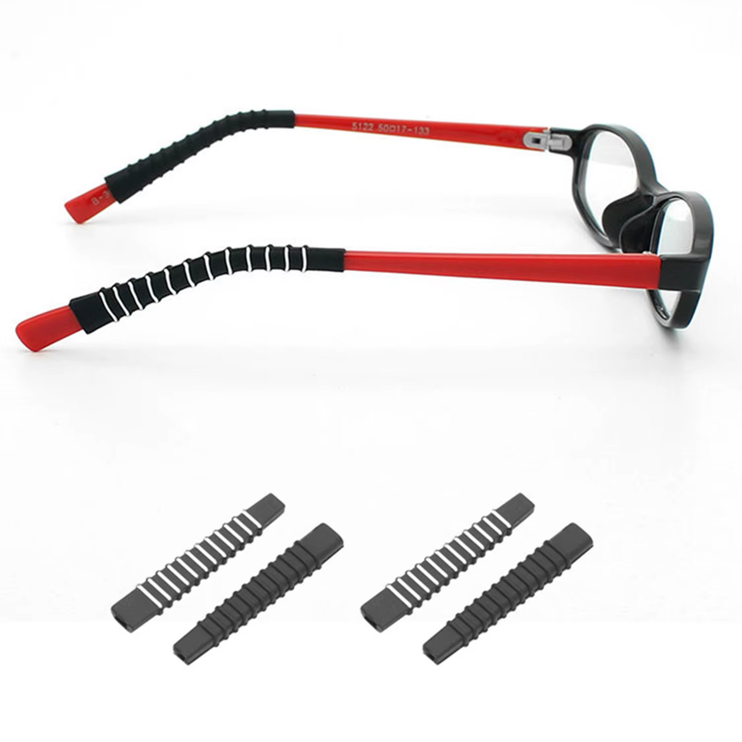 Silicone Anti-Slip Eyeglass End Tips Ear Sock Pieces Tube Sleeve Glasses Retainers Eyewear Comfort Replacement Tips Eyewear