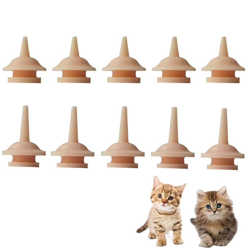 5/10pcs Universal Pet Feeding Nipple Mini Cat Silicone Feeding Pacifier for newborn Kittens Puppies Rabbits Small Animals