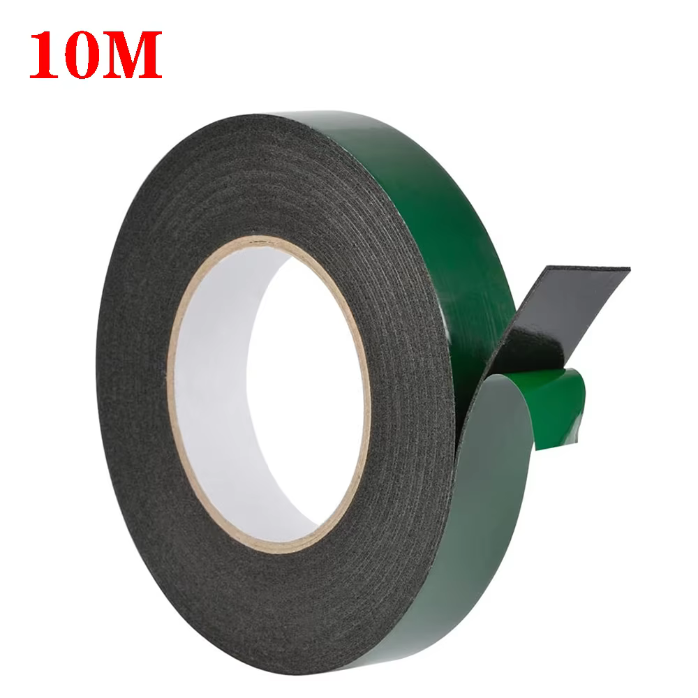 10M Double Sided Foam Tape 8-50cm Width Black PE Sponge Ultra-strong Self-adhesive Waterproof Heavy Duty Mounting Tape for Decor