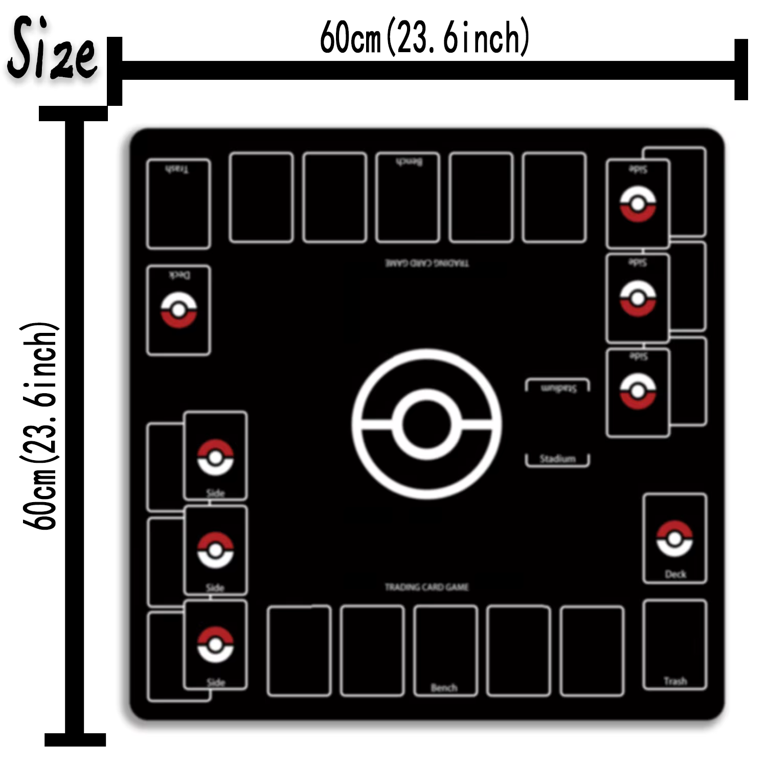 PTCG for Pokemon Battle Playmat Trading Card Game Mat Dedicated Card Play Against Table