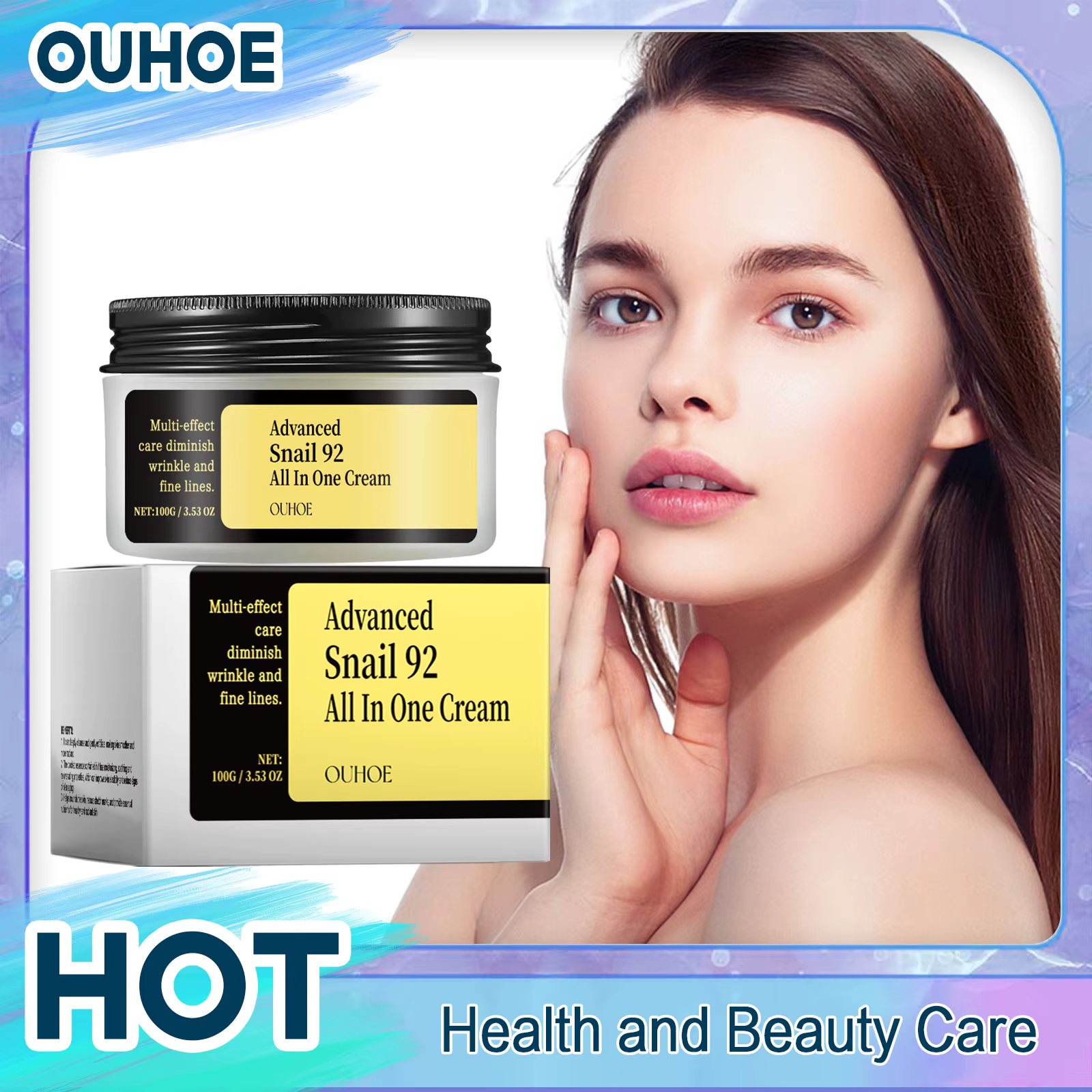 Advanced Snail 92 All in One Cream Collagen Repair Fade Fine Line Firming Nourishing Brighten Moisturizing Snail Mucin Skin Care