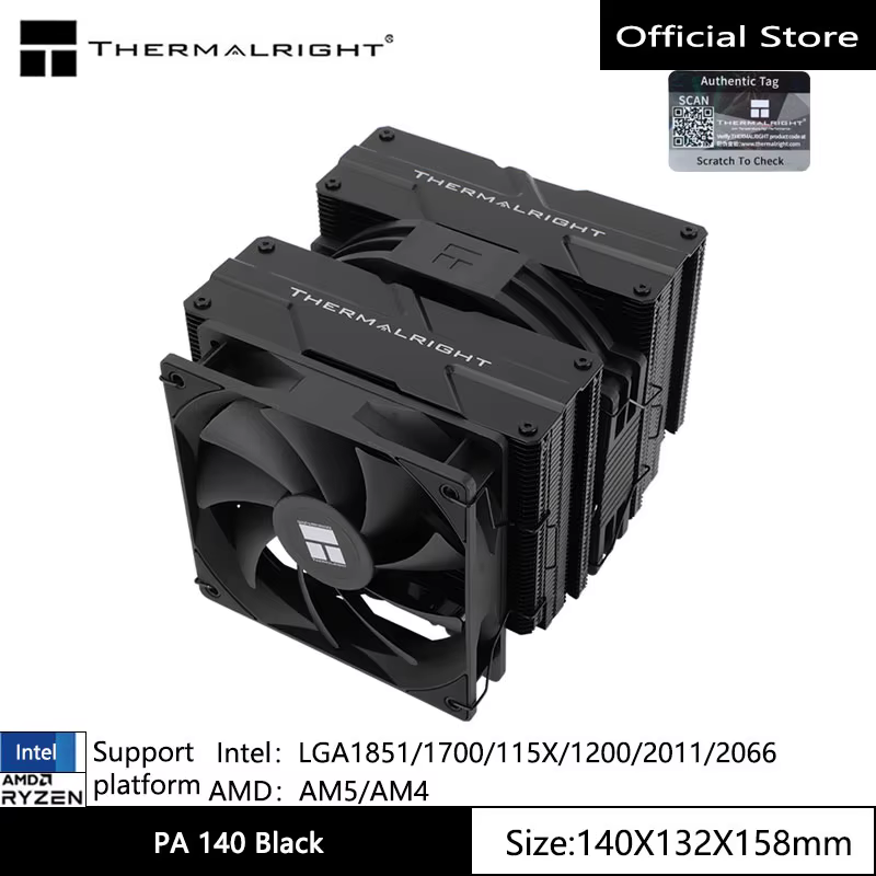 Thermalright Peerless AssAssin 140 Computer case radiator,Six heat pipes, GEN4.0 air-cooled radiator,Support LGA1700/AM4/AM5