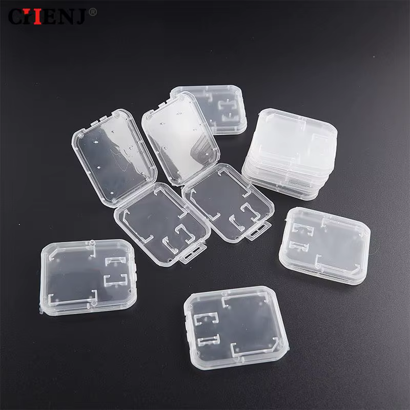 10pcs Transparent Standard TF/SD Memory Card Case Holder Box Storage Boxes Protection Holder Memory Card Clear Plastic Case