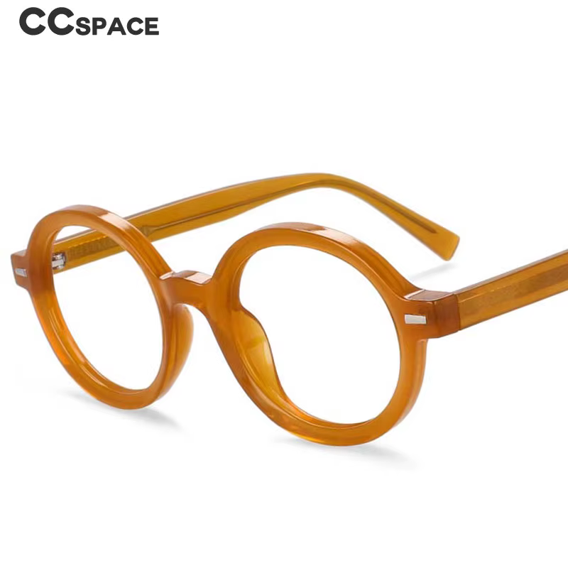 54026 Big Frame Retro Oval Anti Blue Light Optical Glasses Frames Men Women Tr90 Rivet Fashion Computer Eyeglasses