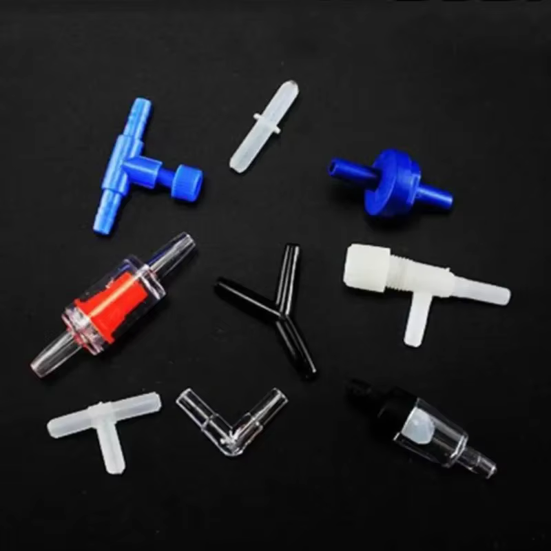 5pcs/lot Aquarium Accessories Fish Tank Air Pipe Tube Tee Air Valves Check Reflux Valve Switch Tap 4mm Diameter Hose Trachea