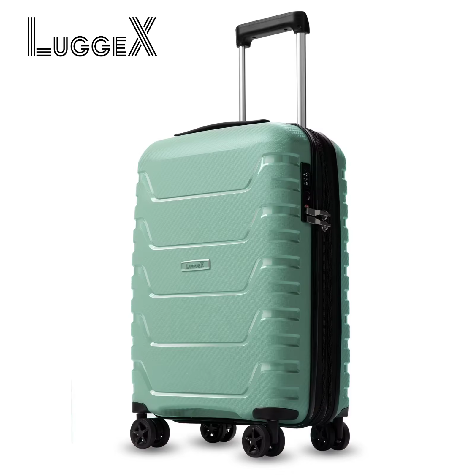 LUGGEX 20 Inch Luggage with Spinner Wheels - Polypropylene Lightweight Luggage Expandable - High Bounce, Ultra-light Elegance
