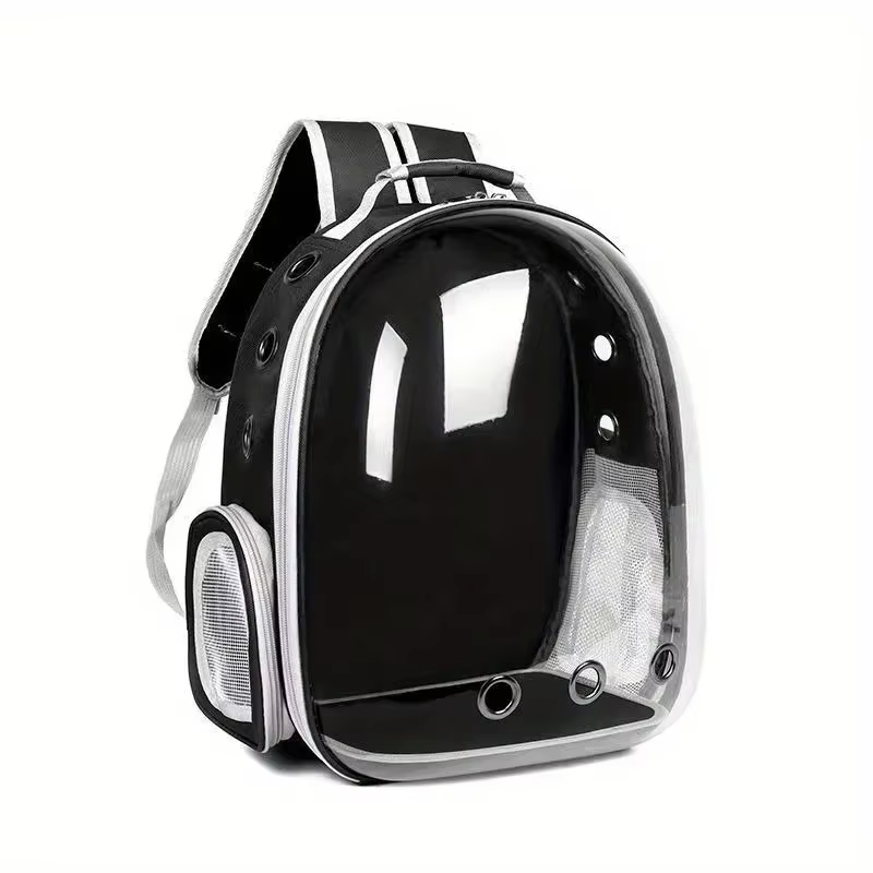 Portable pet out bag cross-border wholesale space capsule transparent cat bag breathable panoramic side open pet backpack