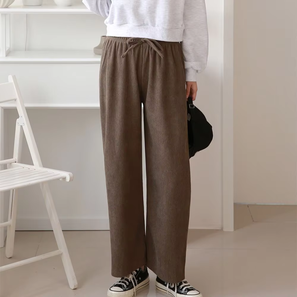 Women's Mmo Muzee Wides Golden Pants Corduroy Banding Pants Pants Barong Pants