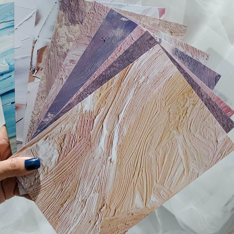 4Pcs Nail Art Display Paper Mixed Colors Manicure UV Gel Nail Polish Photo Frame Background Board Showing Shelf Cards