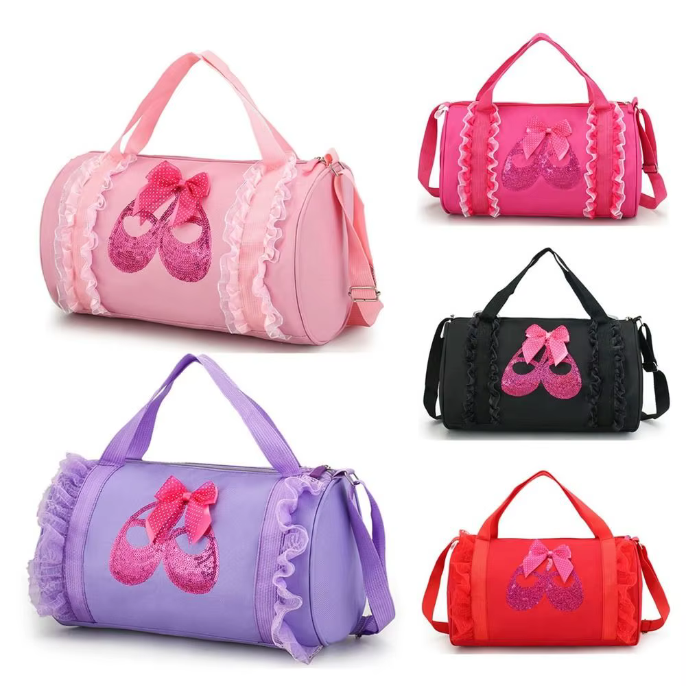 Ballet Dance Bags Handbag Pink Girls Lovely Backpack Baby Package Ballet Bag Handbag One Shoulder Bag Waterproof Princess Bag