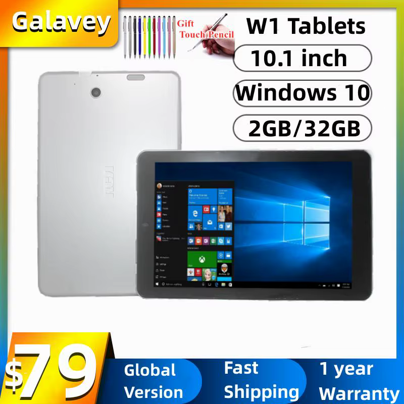 New 10" Windows 10 Tablets 2GB RAM 32GB ROM HDMI-Compatible Quad Core Processor Bluetooth 4.0 HD IPS Screen 2.0 MP Rear Camera
