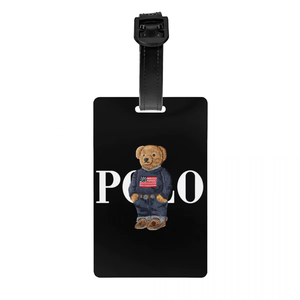 Custom Luxury Bear Luggage Tag Suitcase Baggage Privacy Cover ID Label