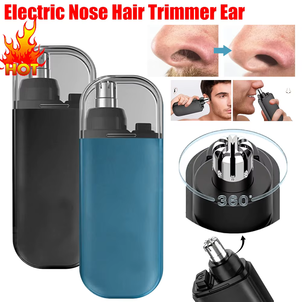 2024 NEW For XIAOMI Electric Nose Hair Trimmer Portable Nose Ears Hair Eyebrow Trimmer for Men Rechargeable Painless Clipper