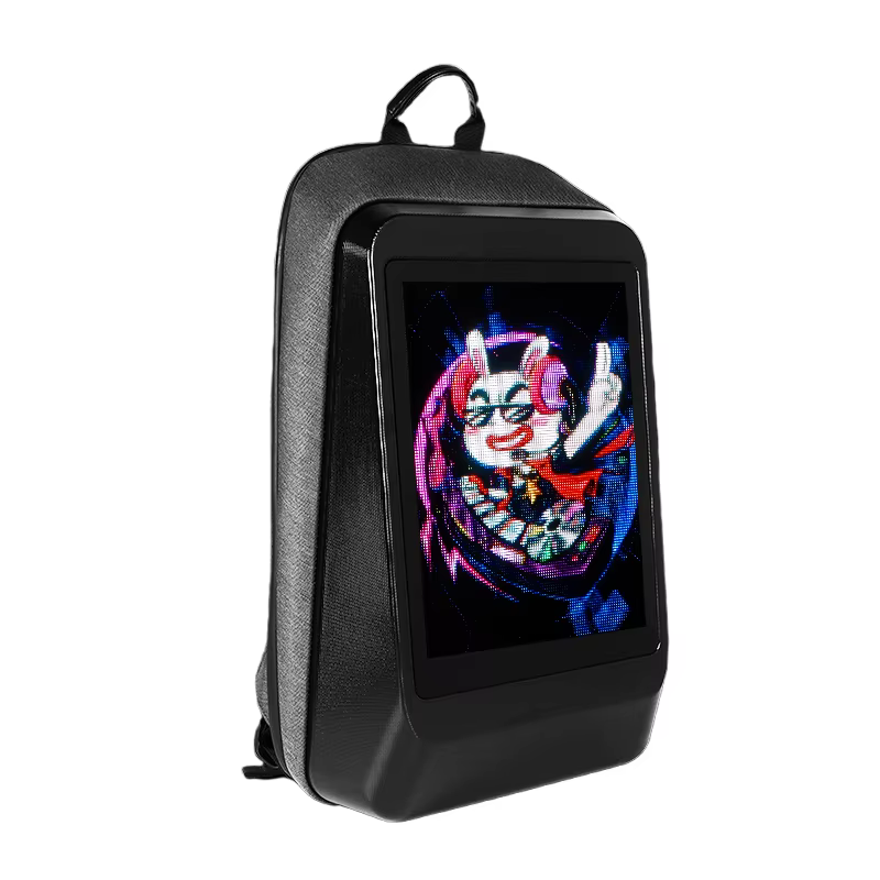 LED Display Screen Dynamic Smart Backpack Business Travel Laptop Backpack Walking Advertising Light Bag Wireless APP Control Bag
