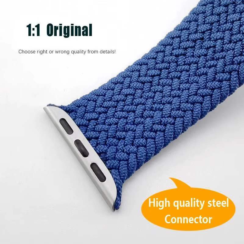 Strap for Apple watch band 44mm 45mm 49mm 42mm 41mm 40mm 46mm 1:1 Official braided solo loop bracelet series 8 7 SE Ultra 2 9 10