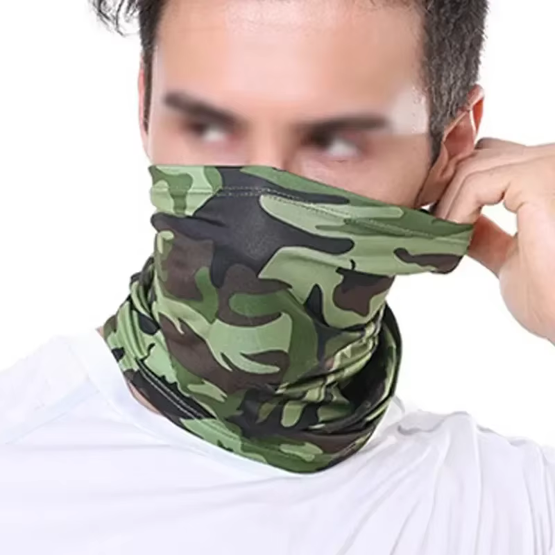 Summer Outdoor Hiking Headscarf Breathable Sweat-absorbing Sports Magic Headscarf Ice Silk Neck Scarf Sunscreen Mask