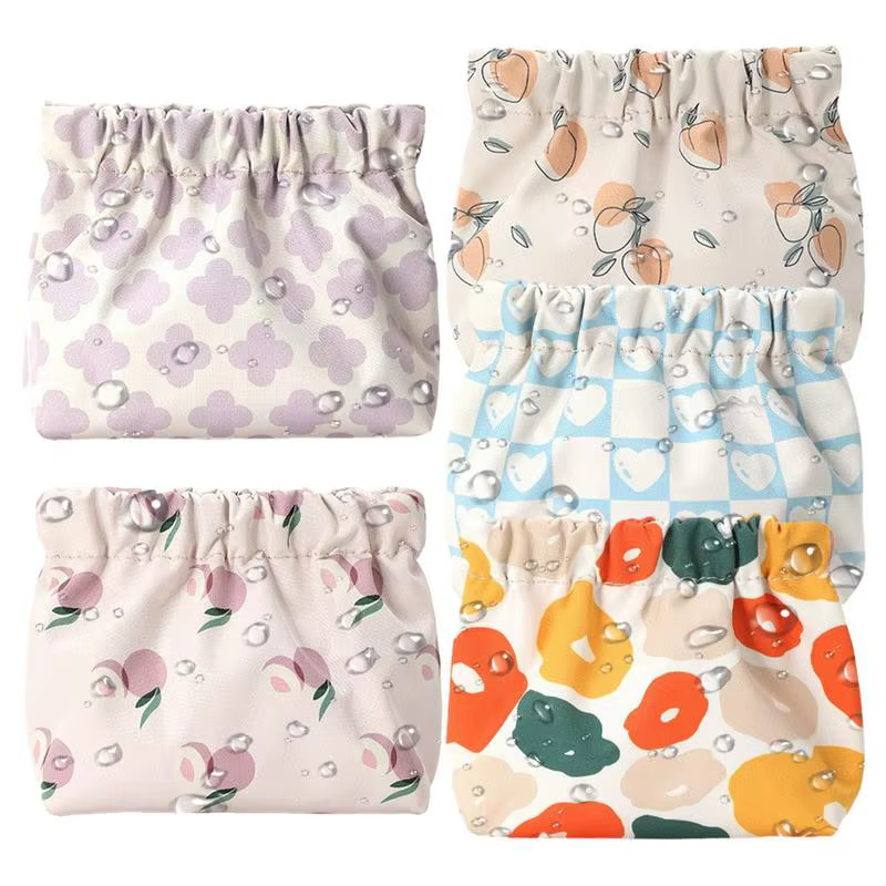 Mini Coin Purse Classic Waterproof Makeup Bag Coin Purse Shrapnel Mini Travel Makeup Camping Bag Tiny Coin Purse Wallet Pouch