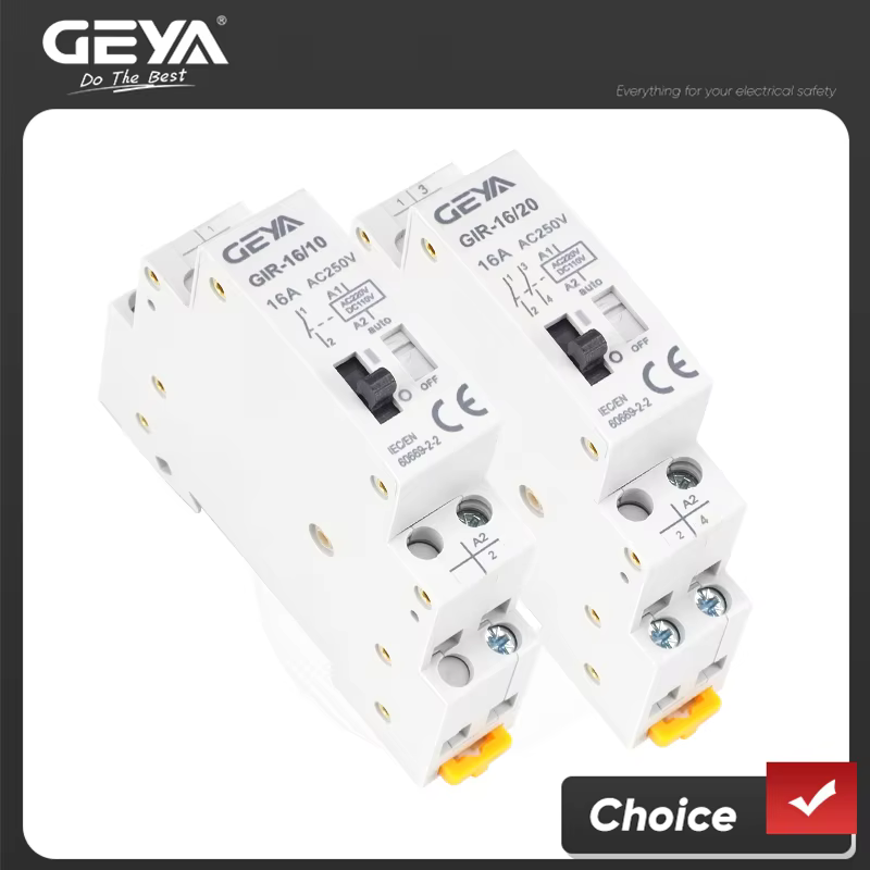GEYA GIR Impulse Relay Household Mechnical Latching Relay Signal Pulse Relay16A 1NO 2NO Coil 230V AC 110V DC