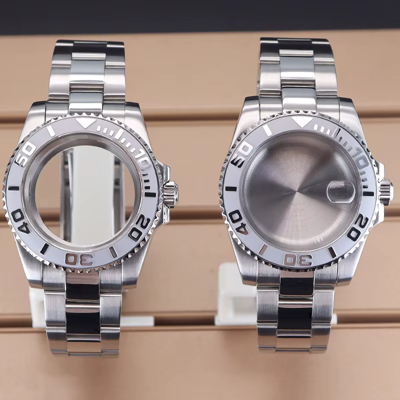 40mm Watch 20mm Bracelet Set Case Sapphire Crystal Glass For Seiko Nh35 Nh36 Eta 2824 Miyota 8215 Movement 28.5mm YACHT-MASTER